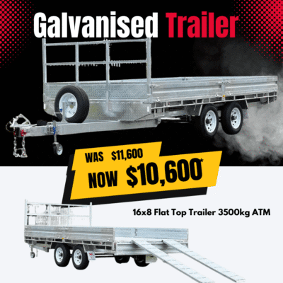 16 x8 Flat Top Trailer Galvanised